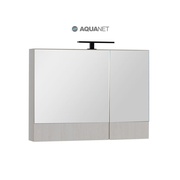 Шкаф-зеркало Aquanet Нота 90 Белый дуб