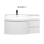 Тумба для раковины Aquanet Опера 115 L белый (3 ящика)