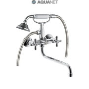 Смеситель для ванны с душем Aquanet Opera SD98909A длиный излив ручная лейка шланг хром