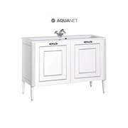 Тумба для раковины Aquanet Паола 120 белый/патина серебро