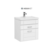 Тумба для раковины Aquanet Рондо 60 белый антик 2 ящика