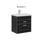 Тумба для раковины Aquanet Рондо 60 черный антик 2 ящика