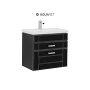 Тумба для раковины Aquanet Рондо 70 черный антик 2 ящика