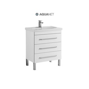 Тумба для раковины Aquanet Сиена 70 напольная 3 ящика белый