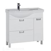 Тумба с раковиной Aquanet Сити 90 L белая