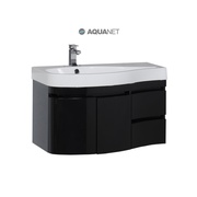 Тумба Aquanet Сопрано 2-95 L черный (2 дверцы 2 ящика)