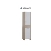 Шкаф-пенал Aquanet Тиана 45 Светлый дуб с бельевой корзиной