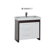 Тумба для раковины Aquanet Тиана 90 Венге (фасад белый)
