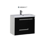 Тумба для раковины Aquanet Тиволи 80 Белая (фасад черный)