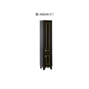 Шкаф-пенал Aquanet Валенса черный кракалет/золото