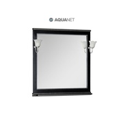Зеркало Aquanet Валенса 90 черный краколет/серебро