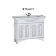 Тумба для раковины Aquanet Валенса 110 белый краколет/ серебро