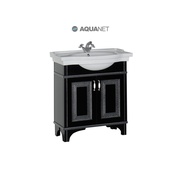 Тумба для раковины Aquanet Валенса 80 черный краколет/серебро