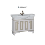 Тумба для раковины Aquanet Валенса 110 белый краколет/золото