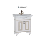 Тумба для раковины Aquanet Валенса 80 белый краколет/золото