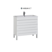 Тумба для раковины Aquanet Верона 90 напольная 3 ящика Белая