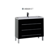 Тумба для раковины Aquanet Верона 100 напольная 3 ящика Черная