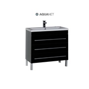 Тумба для раковины Aquanet Верона 90 напольная 3 ящика Черная