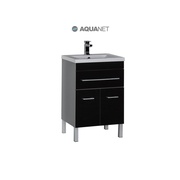 Тумба для раковины Aquanet Верона 58 напольная 1 ящик 2 дверцы Черная