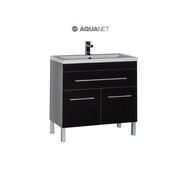Тумба для раковины Aquanet Верона 90 напольная 1 ящик 2 дверцы Черная