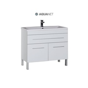 Тумба для раковины Aquanet Верона 100 напольная 1 ящик 2 дверцы Белая