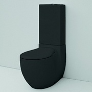 Унитаз-компакт ArtCeram Blend 36x68 см без бачка и сиденья черный с золотым декором