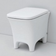 Унитаз напольный ArtCeram Cow 38x52 см приставной без сиденья белый