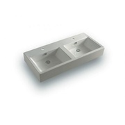 Раковина ArtCeram Fuori Box 108x50 см накладная на 2 чаши