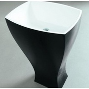 Раковина ArtCeram Jazz 60x48x85 см черный/белый