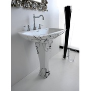 Раковина ArtCeram Jazz 60x48 см белая с черным декором