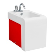 Биде напольное ArtCeram LaFontana 36x54 см белый/красный