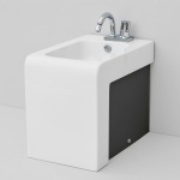 Биде напольное ArtCeram LaFontana 36x54 см белый/черный