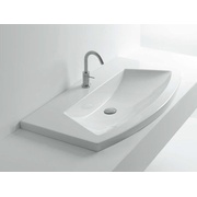 Раковина AXA Glam White Stone 100x55x18 см подвесная/встраиваемая