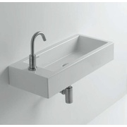 Раковина AXA Hox Large White Stone 70x30x13 см подвесная/накладная левая