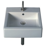Раковина AXA Hox White Stone 48x48x14 см подвесная/накладная