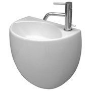 Раковина AXA Kilo White Stone 40x26x39 см подвесная с переливом
