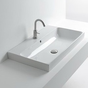Раковина AXA Normal White Stone 80x45x14 см подвесная/встраиваемая