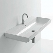 Раковина AXA Normal White Stone 100x45x14 см подвесная/встраиваемая