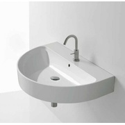 Раковина AXA Normal White Stone 50x37x12 см полукруглая