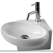 Раковина AXA Yotta White Stone 37x34x15 см угловая подвесная