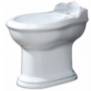Биде напольное Azzurra Jubilaeum 59x40 см для монтажа вплотную к стене, 1 отверстие под смеситель