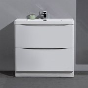 Тумба для раковины BelBagno Ancona-N 90 см напольная белый глянец