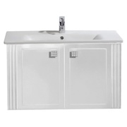 Тумба для раковины BelBagno Atria 1000-2A-SO-BL 100x47x50 см подвесная с распашными дверцами белый глянец
