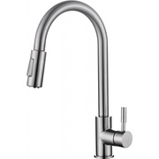 Смеситель для кухонной мойки BelBagno двухрежимный, нержавеющая сталь, сатин