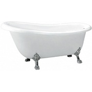 Акриловая ванна BelBagno белая ножки хром