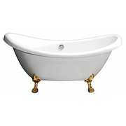 Акриловая ванна BelBagno 185.2 см белая ножки золото