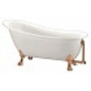 Акриловая ванна BelBagno 155.5 см белая ножки бронза