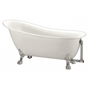 Акриловая ванна BelBagno 170x81 см белая ножки хром