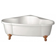 Акриловая ванна BelBagno 150x150 см белая ножки бронза