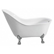 Акриловая ванна BelBagno 147x78 см белая ножки хром